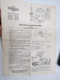 Briggs & Stratton mallisarjat 80500-80596, 81500-81596, 80900-80996, 81900-81996 käyttö- ja huolto-ohje