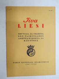 Iiva liesi - neuvoja ja ohjeita sen paikoilleen asettamisesta ja käytöstä - Porin Konepaja Oy