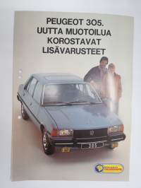 Peugeot 305 lisävarusteet -myyntiesite / sales brochure