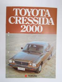 Toyota Cressida 2000 1978 -myyntiesite / sales brochure
