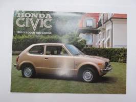 Honda Civic 1200 2-3 door, 1500 4-door -myyntiesite / sales brochure