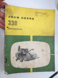John Deere 330 Mähdresser Ersatzteilliste -varaosaluettelo, leikkuupuimuri