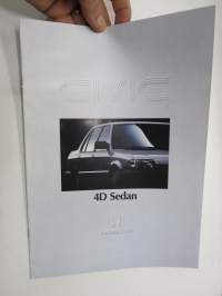 Honda Civic 4D Sedan 1985 -myyntiesite / sales brochure