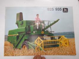 John Deere 925-935 leikkuupuimuri -myyntiesite / sales brochure, combined harvester