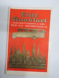 Elite Rundfart - Chr. Matthiesen & Son, Köpenhamn, 1938 -kaupunkikierroksia autoilla ja laivoilla / sightseeings with busses and boats
