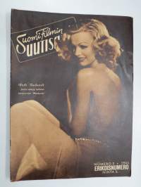Suomi Filmin Uutisaitta 1944 nr 3 (Suomi-Filmi) Kansikuva Ruth Buchardt, Välähdyksiä elokuvan historiasta - Fritz Lang, Haastattelusarjassa Eine Laine,