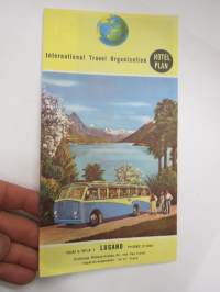 Lugano Hotel Plan (Schweitz-Switzerland-Suisse) -matkailuesite / kartta - travel brochure / tourist map