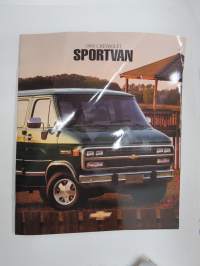 Chevrolet Sportvan 1995 -sales brochure / myyntiesite, englanninkielinen