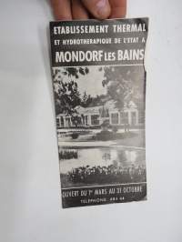 Mondorf les Baines, Luxembourg - tourist information, Luxembourg -travel brochure / map - matkailuesite / kartta