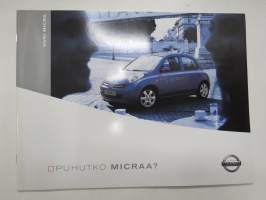 Nissan Micra 2004 -myyntiesite / sales brochure