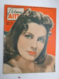 Elokuva-Aitta 1955 nr 22, Kansikuva Greta Garbo, Kun tähdet olivat mykkiä, Elokuva 60 vuotta, Kuvaushallin hiljaiseloa,