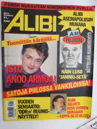 Alibi 1998 nr 5, Isto Hiltunen tuomiolla, Näin Jammu lusii, Pakolaisia Italiaan - raja vuotaa, Janne Hampunen = Nacci Tranberg, Vesuritappaja Janne Repka - Kiuruvesi