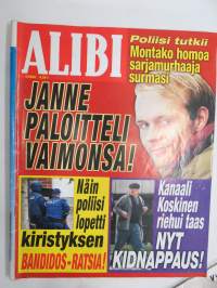 Alibi 2006 nr 4,  Arto Pennanen ampui ex-tyttöystävän, Kapernaumn lomakylä = bordelli, Tampereen homosurmat, Murru vangla, Tapettiin ojaanajon takia, Sähkötuoli, ym.