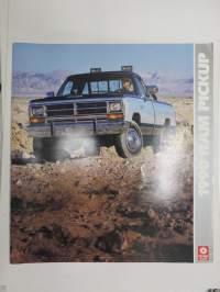 Dodge 1990 Ram Pickup -myyntiesite / sales brochure