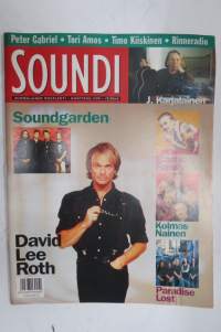 Soundi 1994 nr 4, Soundgarden, David Lee Roth, J. Karjalainen, Elastic Family, Kolmas Nainen, Paradise Lost.