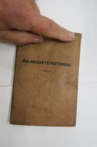 Chevrolet personbil / henkilöauto, ägare / omistaja Holger Nordblom (Embolstad, Finström) & Ruben Johansson, Näs, Saltvik) -registerutdrag / rekisteriote 1937-38