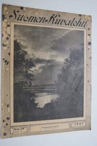 Suomen Kuvalehti 1921 nr 34, kansikuva Kuutamoiden kuussa, Simon taistelu, Valkoisen kankaan kaunottaria, Kotimaisia kuvia, Mitä Ylä-Schlesiassa on tapahtunut, ym.