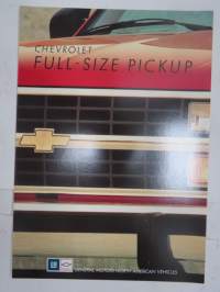 Chevrolet Full-Size Pickup -myyntiesite / sales  brochure