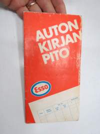 Esso - auton kirjanpito ja Esso Test huoltoasemaluettelo 1.1.1974