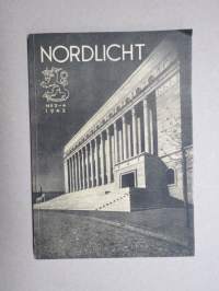 Nordlicht - Organ der Ostseegesellschacft - Finnischer Zeitspiegel 1942 nr 3-4 -saksalaismyönteinen aikakauslehti, mm. P.E. Svinhufvud, T. Aminoff, H. Klemetti