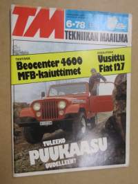 Tekniikan Maailma 1978 nr 6, Puu-kaasun idea kytee, Ykä kuolee puolestasi, Uudenlaista kirjoitusta, Helppokäyttöinen, Subaru Brat - Koko peto autoksi, ym.