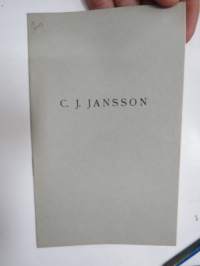 C.J. Jansson - Werkmeister, Tammerfors, Finnland - Tampereella vaikuttaneen alkuperältään saksalaisen paperinjalostusmestarin henkilöhistoriaa