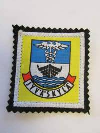 Jyväskylä -kangasmerkki / matkailumerkki / hihamerkki / badge -pohjaväri musta