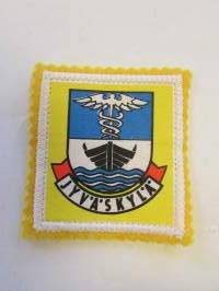 Jyväskylä -kangasmerkki / matkailumerkki / hihamerkki / badge -pohjaväri keltainen