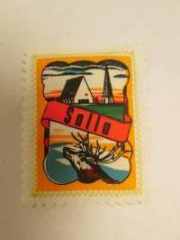 Salla-kangasmerkki / matkailumerkki / hihamerkki / badge -pohjaväri valkoinen