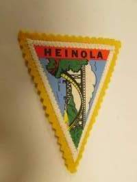 Heinola-kangasmerkki / matkailumerkki / hihamerkki / badge -pohjaväri keltainen