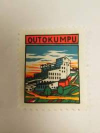 Outokumpu-kangasmerkki / matkailumerkki / hihamerkki / badge -pohjaväri valkoinen