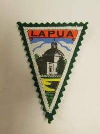 Lapua-kangasmerkki / matkailumerkki / hihamerkki / badge -pohjaväri vihreä