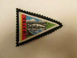 Imatra-kangasmerkki / matkailumerkki / hihamerkki / badge -pohjaväri musta