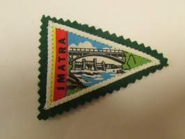 Imatra-kangasmerkki / matkailumerkki / hihamerkki / badge -pohjaväri vihreä