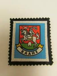 Raahe-kangasmerkki / matkailumerkki / hihamerkki / badge -pohjaväri musta