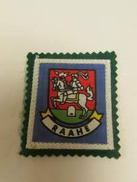 Raahe-kangasmerkki / matkailumerkki / hihamerkki / badge -pohjaväri vihreä