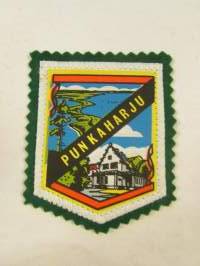 Punkaharju-kangasmerkki / matkailumerkki / hihamerkki / badge -pohjaväri vihreä