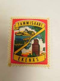 Tammisaari Ekenäs-kangasmerkki / matkailumerkki / hihamerkki / badge -pohjaväri valkoinen