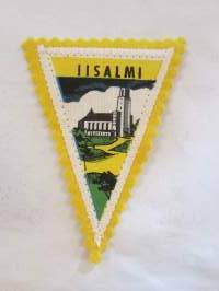 Iisalmi -kangasmerkki / matkailumerkki / hihamerkki / badge -pohjaväri keltainen