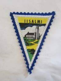 Iisalmi -kangasmerkki / matkailumerkki / hihamerkki / badge -pohjaväri sininen
