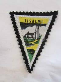 Iisalmi -kangasmerkki / matkailumerkki / hihamerkki / badge -pohjaväri musta