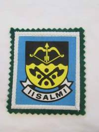 Iisalmi -kangasmerkki / matkailumerkki / hihamerkki / badge -pohjaväri vihreä