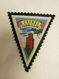 Ekenäs Tammisaari -kangasmerkki / matkailumerkki / hihamerkki / badge -pohjaväri musta