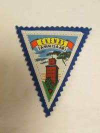 Ekenäs Tammisaari -kangasmerkki / matkailumerkki / hihamerkki / badge -pohjaväri sininen