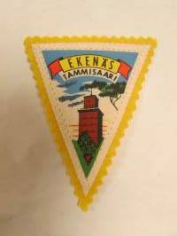 Ekenäs Tammisaari -kangasmerkki / matkailumerkki / hihamerkki / badge -pohjaväri keltainen