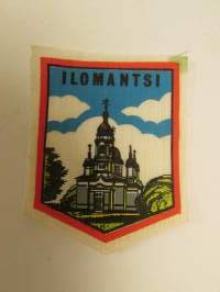Ilomantsi -kangasmerkki / matkailumerkki / hihamerkki / badge -pohjaväri valkoinen