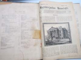 Kyläkirjaston kuvalehti - vuosikerrat 1891-1892 A-sarja, kirjaksi sidottuna, monipuolinen ja runsas kirjallinen sekä kuvallinen aineisto sekä Suomea että
