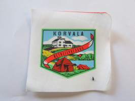 Korvala -kangasmerkki, matkailumerkki, leikkaamaton