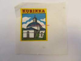Kurikka -kangasmerkki, matkailumerkki, leikkaamaton