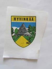 Hyvinkää -kangasmerkki, matkailumerkki, leikkaamaton